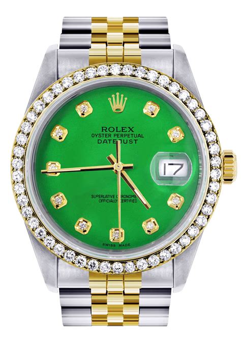green face rolex gold